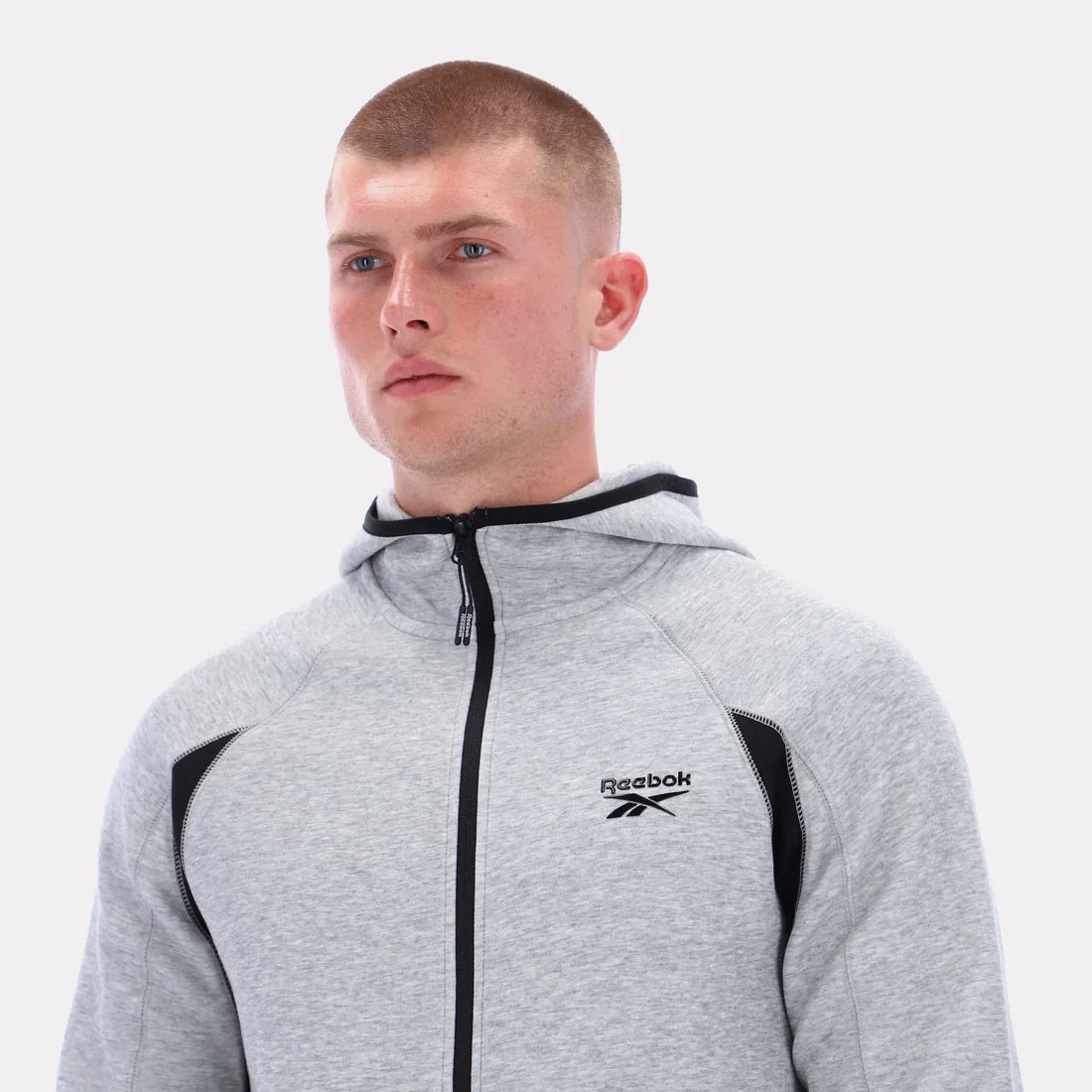 Men's Reebok Contrast Panel Zip Hoodie
