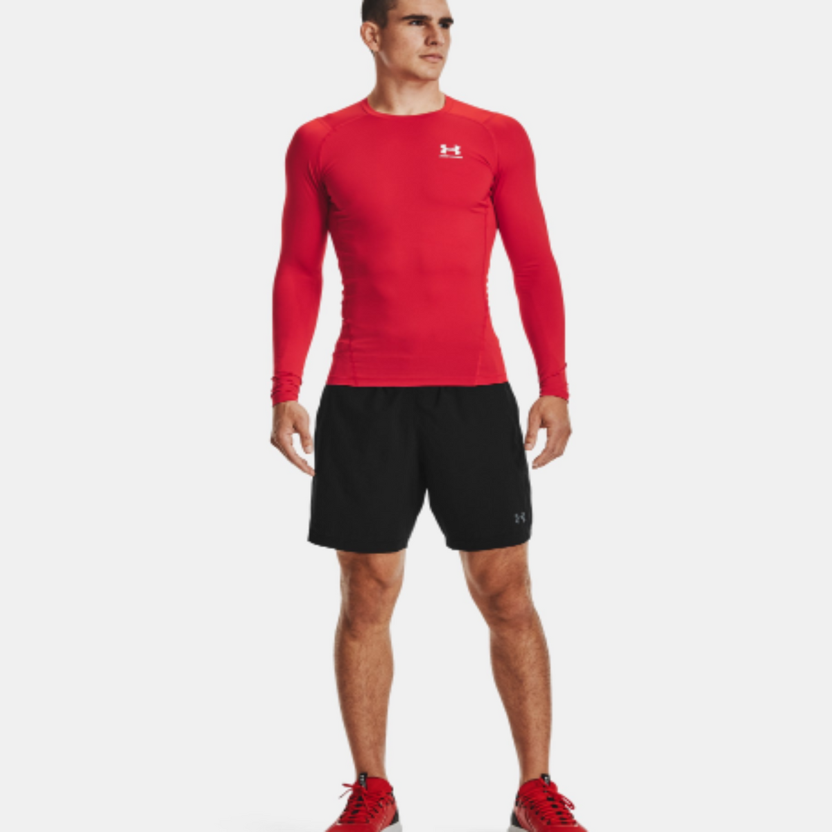 Men's Under Armour HeatGear® Long Sleeve "Red/White"