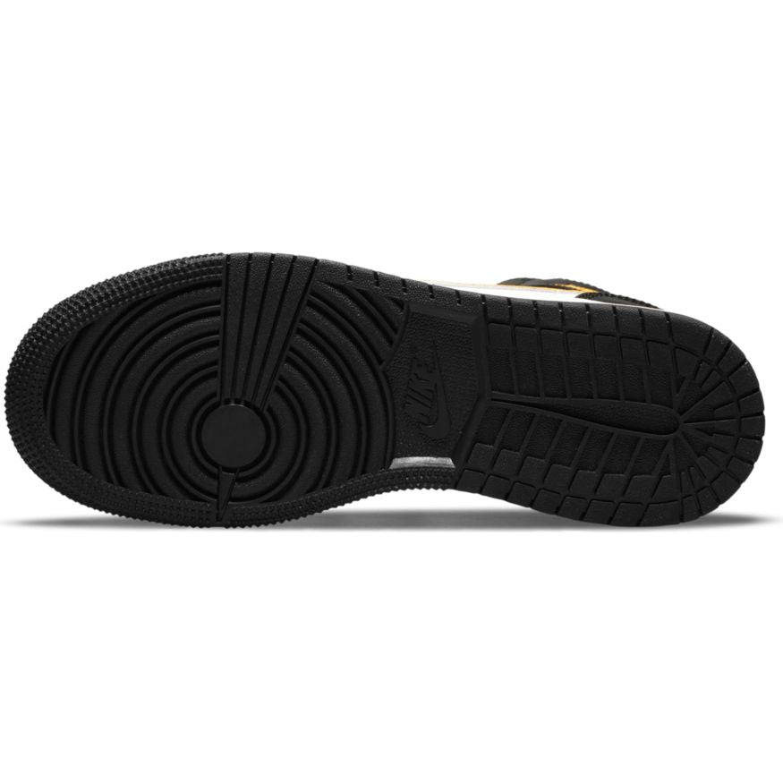 Big Kids' Air Jordan 1 Mid "Black University Gold"