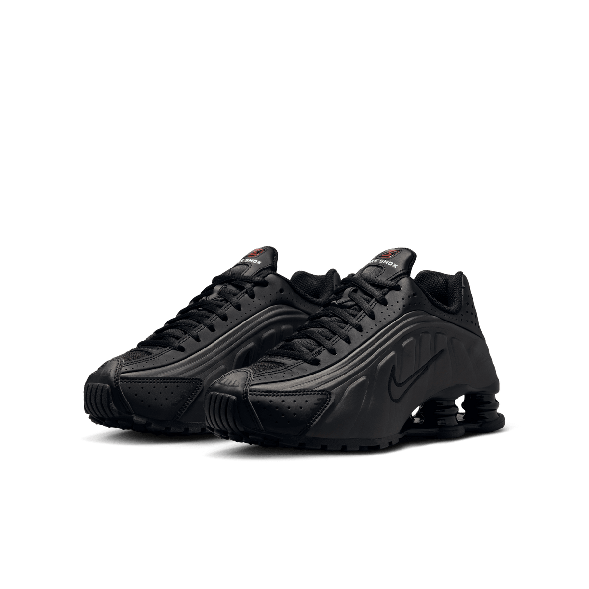 Big Kids' Nike Shox R4 "Triple Black"