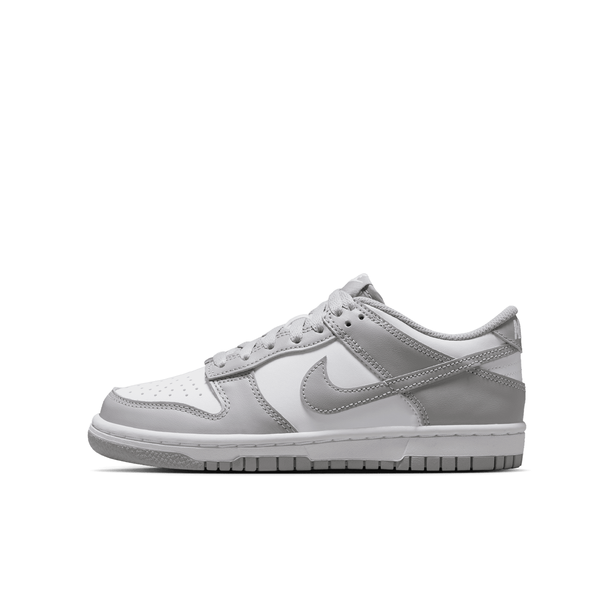 Big Kids' Nike Dunk Low "White Light Smoke Grey"