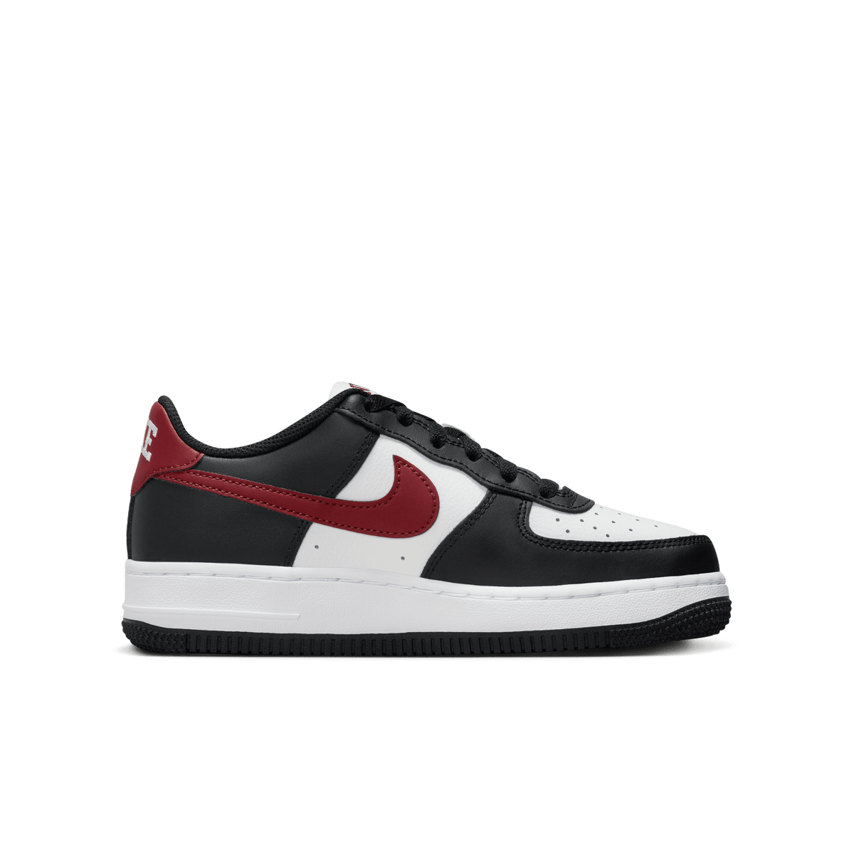 Big Kids' Nike Air Force 1 "Black Dark Team Red"