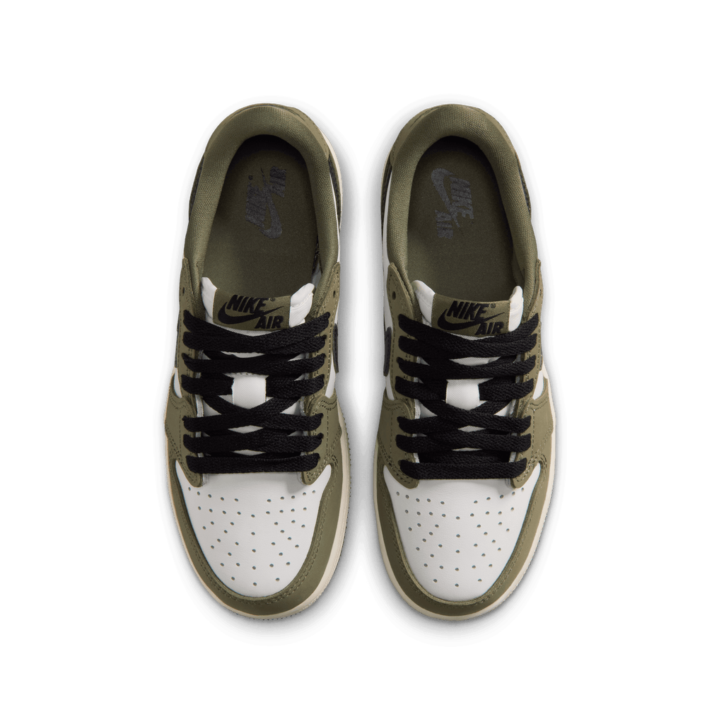Big Kids' Air Jordan 1 Retro Low OG "Medium Olive"