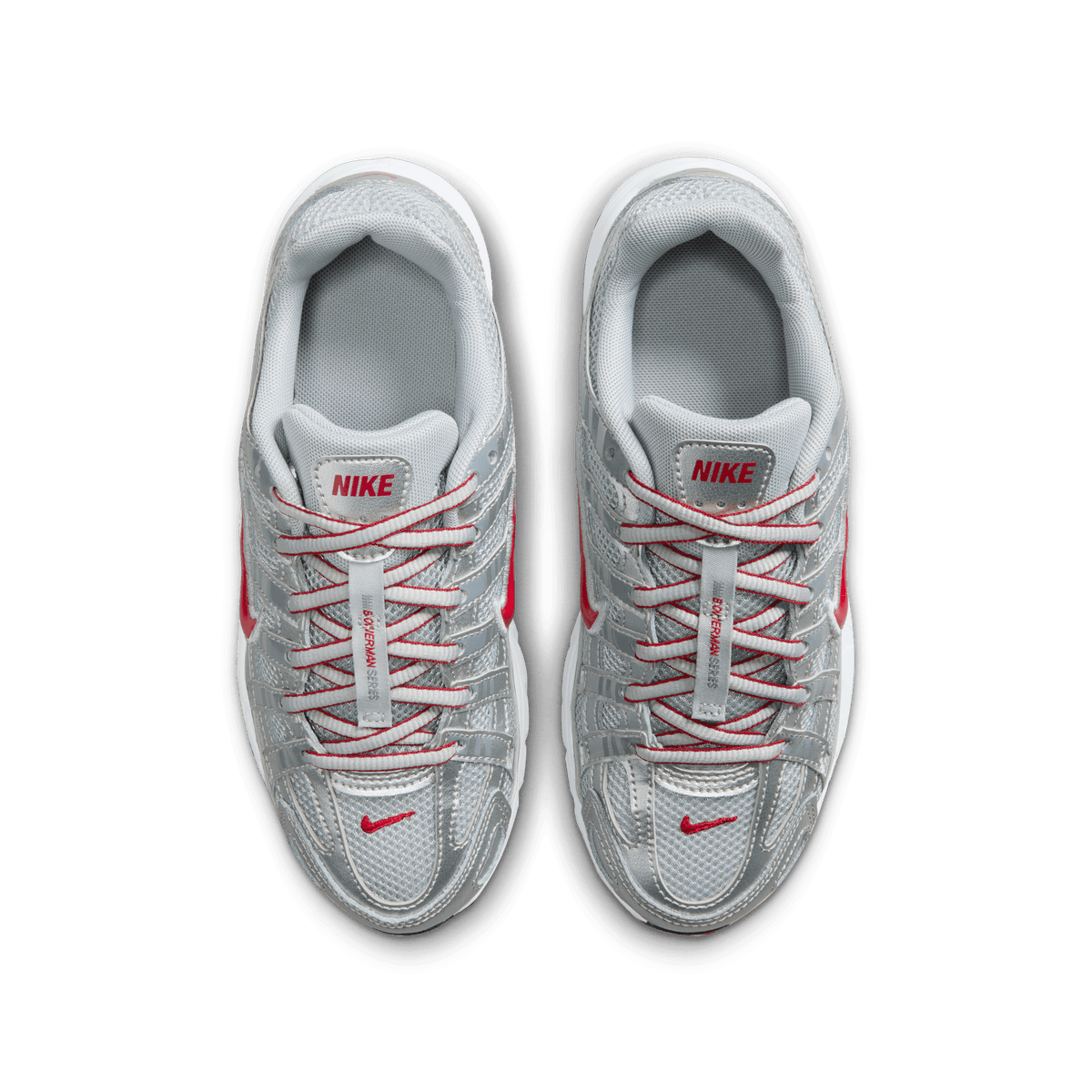 Big Kids' Nike P-6000 "Metallic Silver Gym Red"