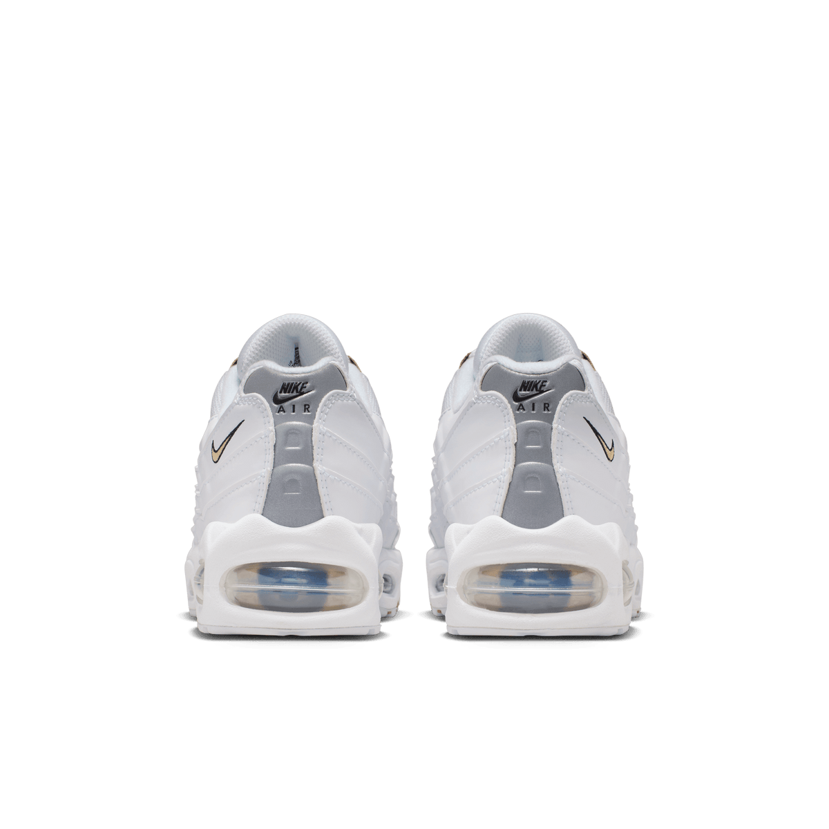 Big Kids' Nike Air Max 95 "White Metallic Gold"