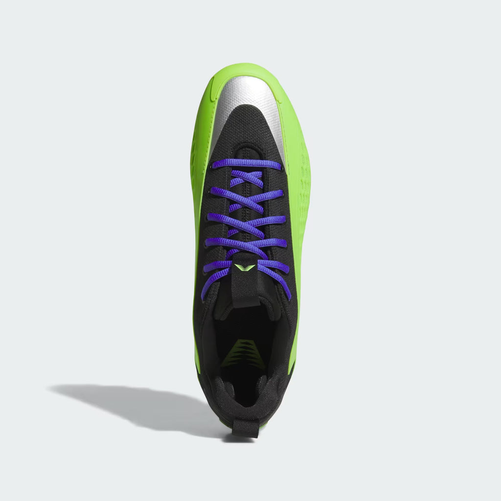 Men's Adidas Anthony Edwards 1 Low American Football Cleat "Semi Solar Green"