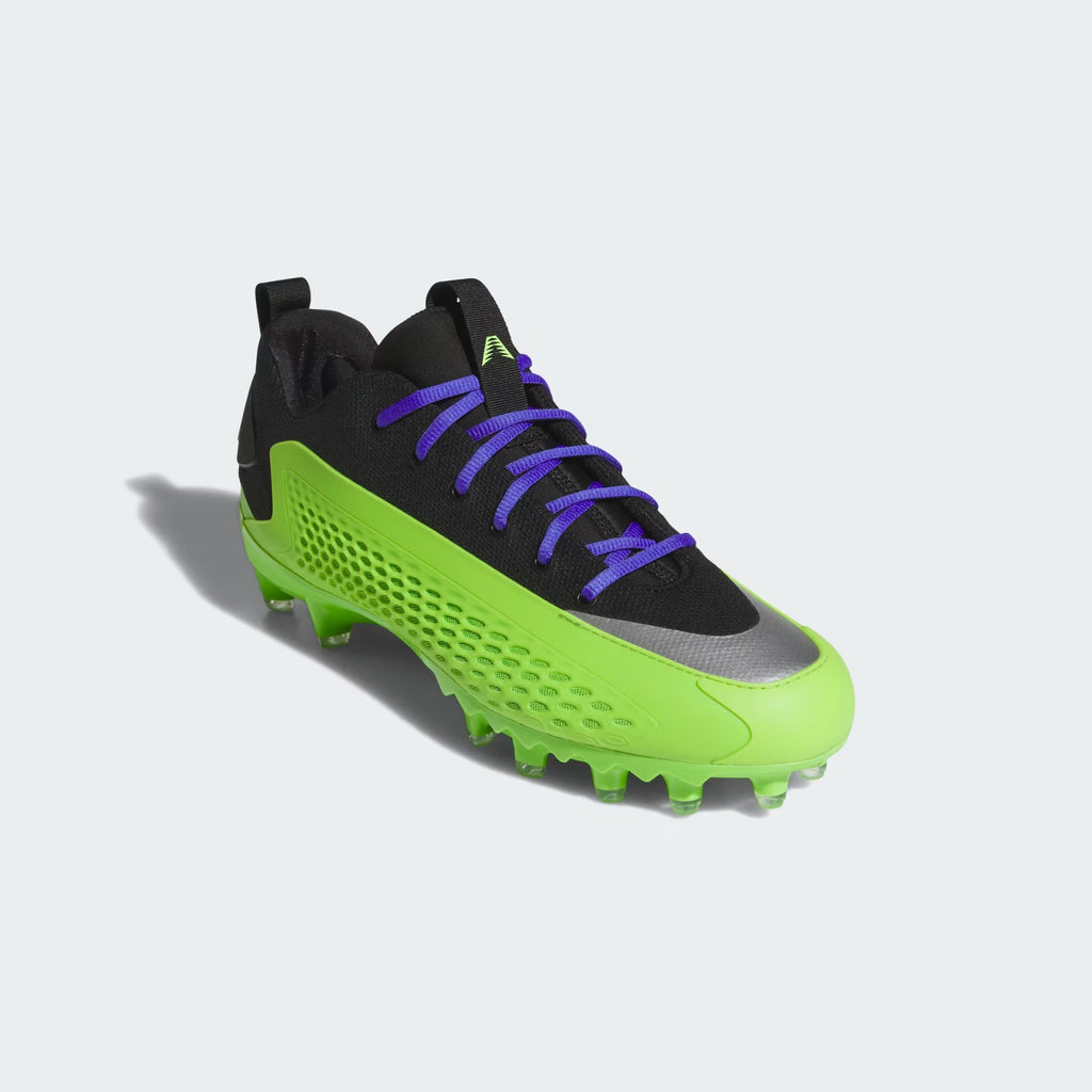 Men's Adidas Anthony Edwards 1 Low American Football Cleat "Semi Solar Green"