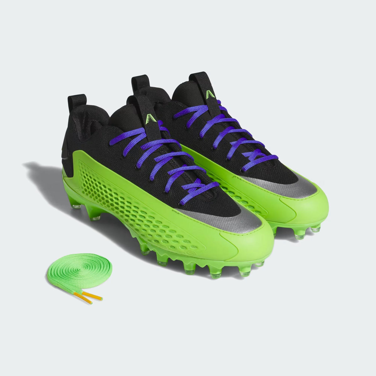 Men's Adidas Anthony Edwards 1 Low American Football Cleat "Semi Solar Green"
