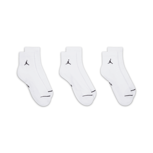 Jordan Everyday Ankle Socks 3 Pairs "White Black" (Unisex)