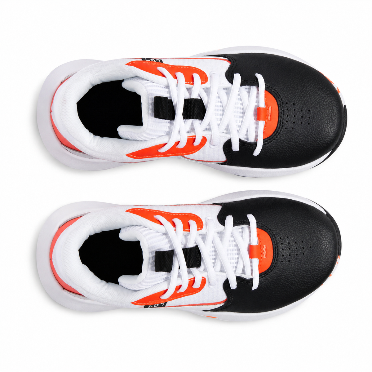 Big Kids' Under Armour Lockdown 7 Basketball Shoes "Black White Ares Red"