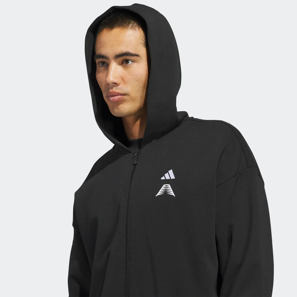 Men's Adidas Anthony Edwards Foundation Full Zip Hoody Loose Fit "Unisex"