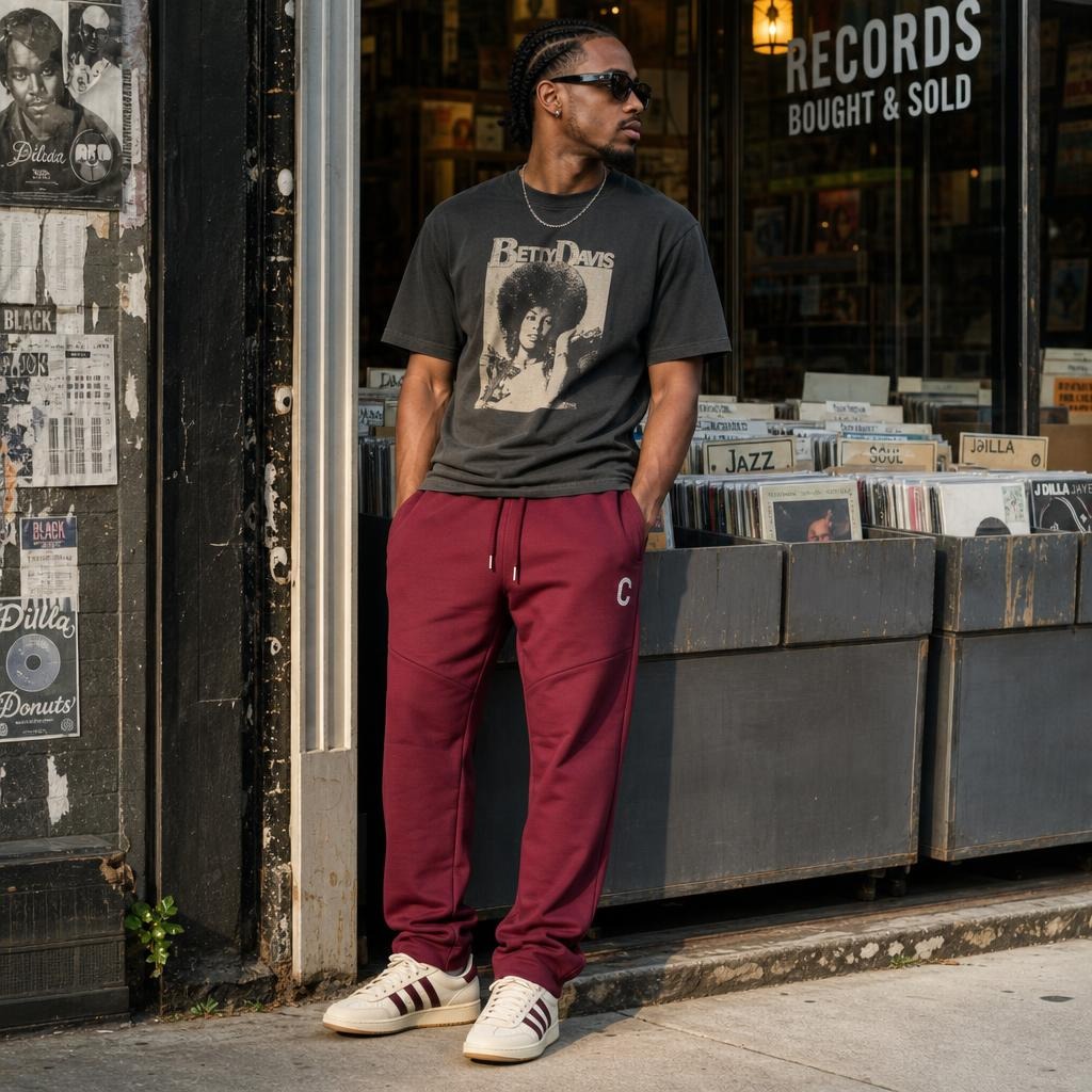 Men's The Closet Inc. Fleece Pants Burgundy