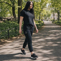 Womens The Closet Inc. T-Shirt Black With Clear C