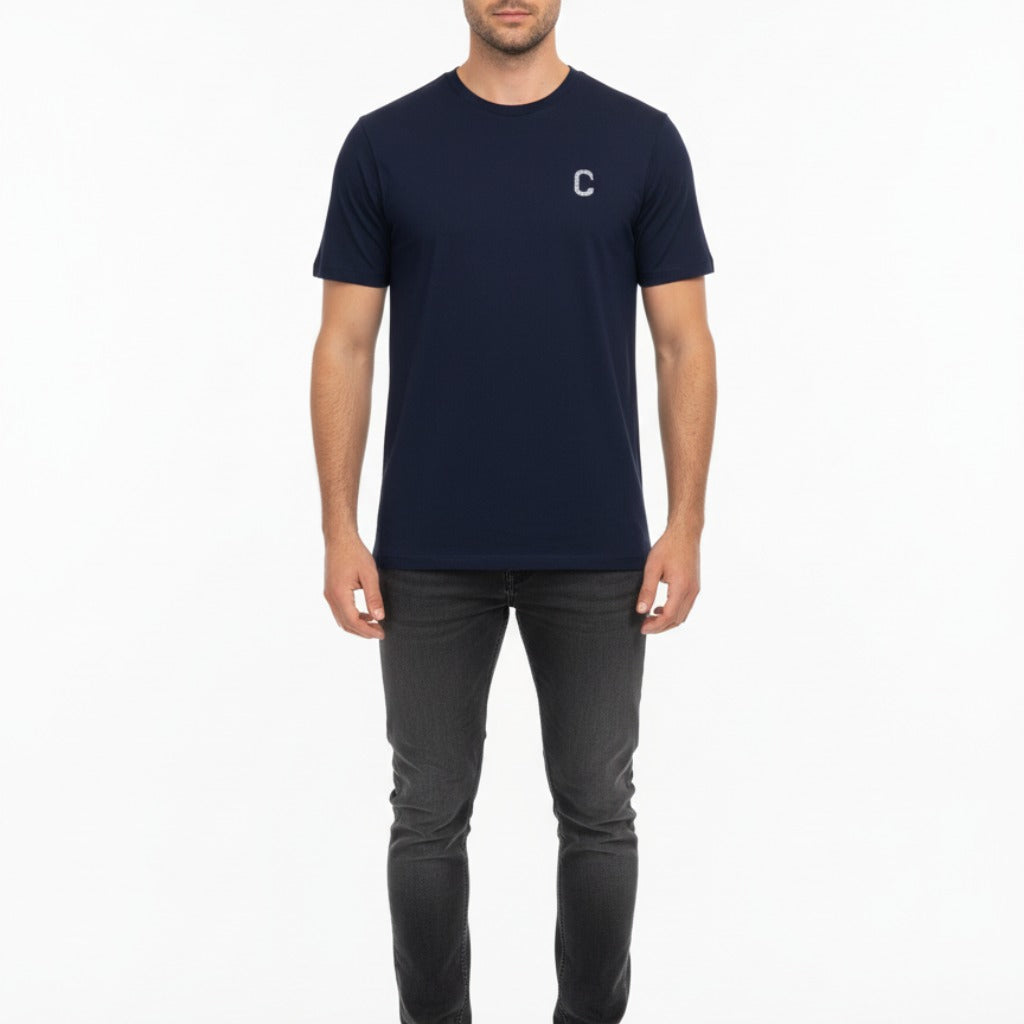 Men's The Closet Inc. Plain T-Shirt (Navy-Wht Logo)