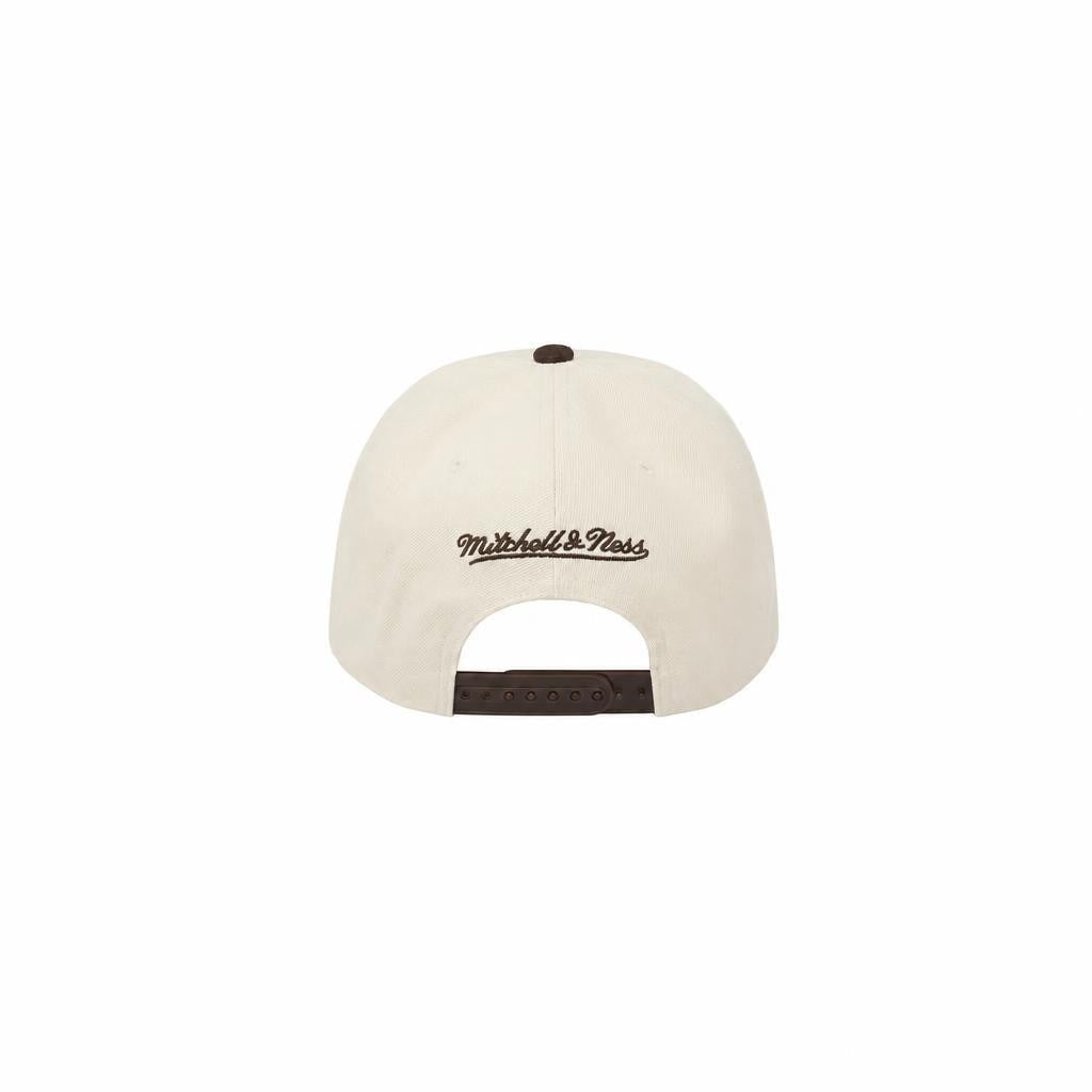 Mitchell And Ness NBA Raptors Cream And Brown Snapback