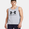 Men's Under Armour Sportstyle Logo Tank "Steel Light Heather/Black"