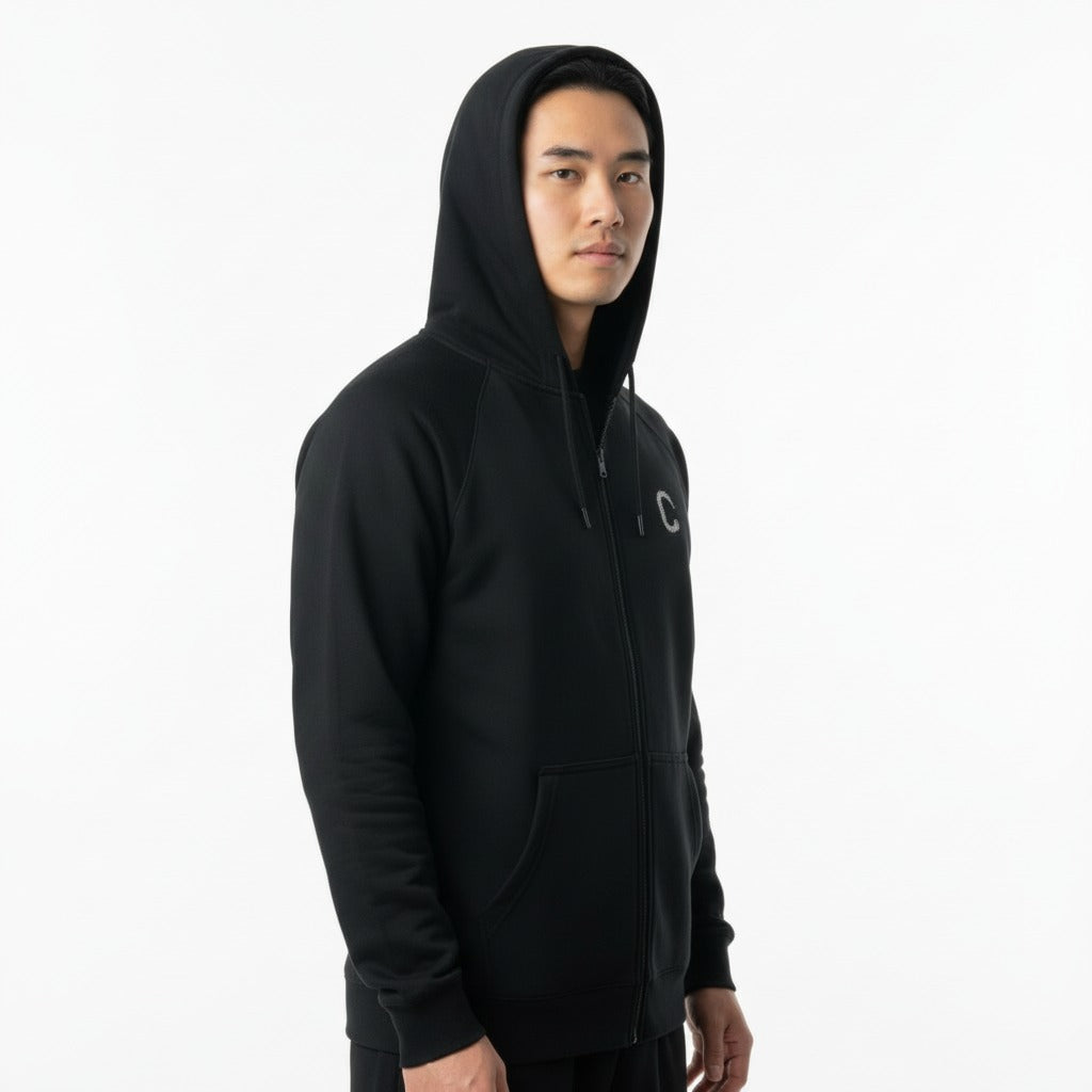 Men's The Closet Inc. Zip Fleece Top (Black)