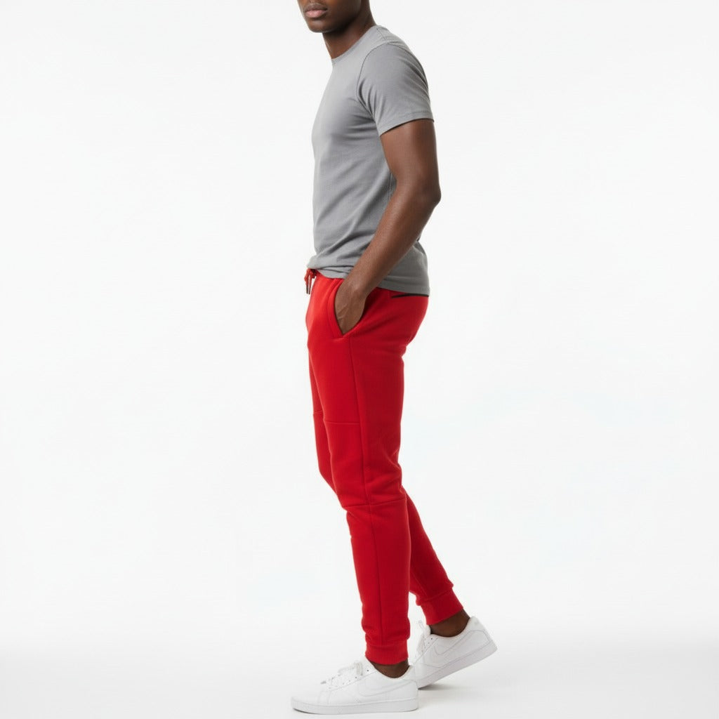 Men's The Closet Inc. Fleece Z Pants  - Plain Red
