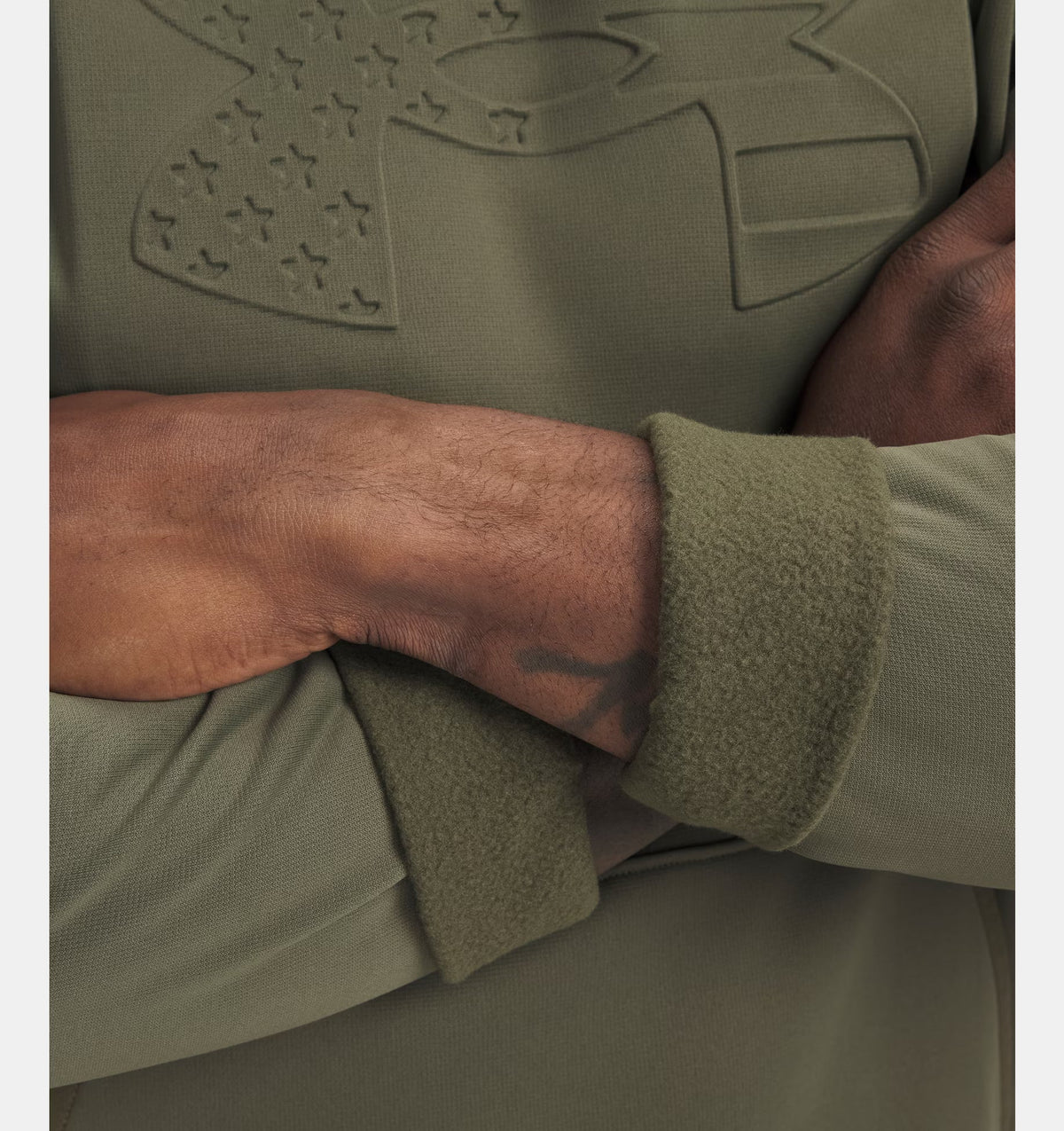 Men's Under Amour Freedom Fleece Emboss Hoodie "Marine OD Green"