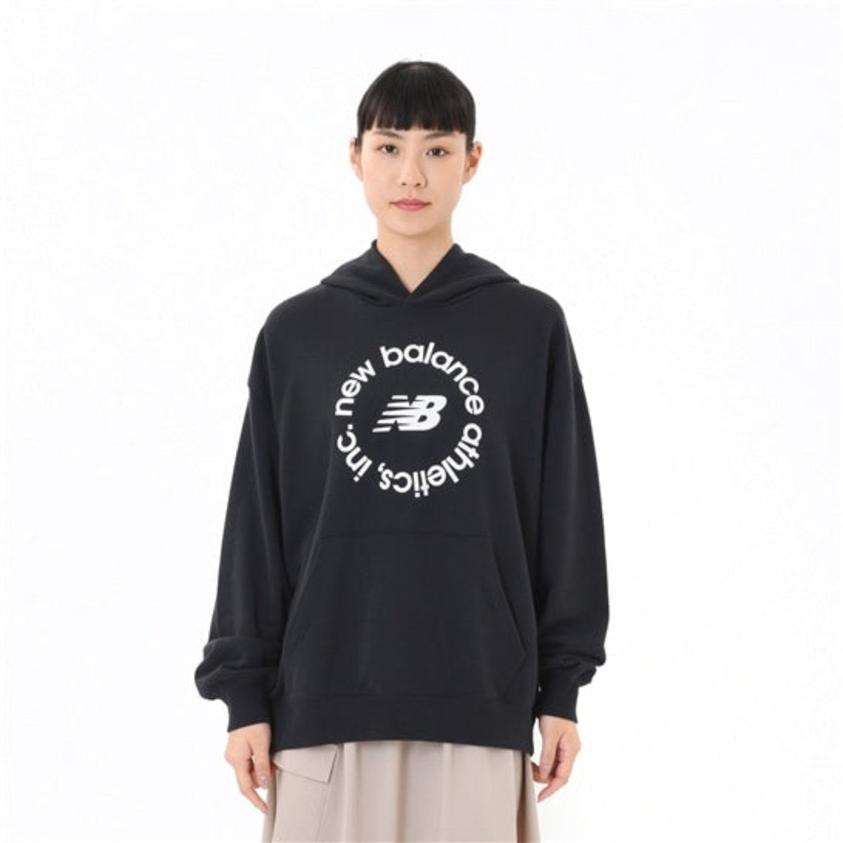 Women's New Balance Sport French Terry Oversized Graphic Fleece Hoodie