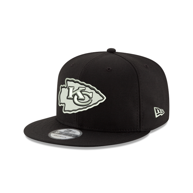 Kansas City Chiefs New Era Black & White 9FIFTY Snapback